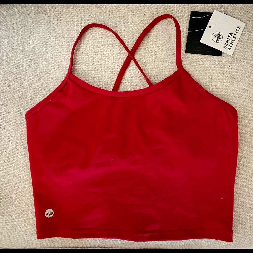 Senita Ava Crop Top in Cherry Red